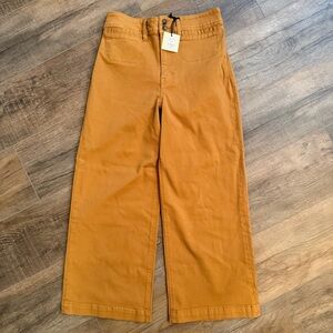 NWT tgla Women’s Size S Stylish Wide Leg Pants Burnt Orange Mini Pockets Cropped